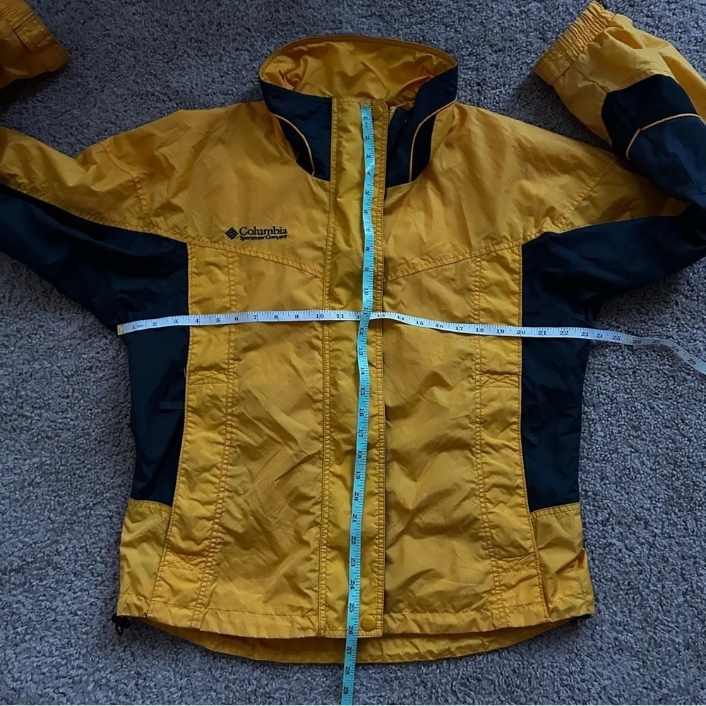 Columbia Core Yellow & Black Waterproof Rain Winter Jacket Size Medium